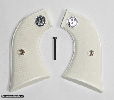 Ruger Wrangler Ivory-Like Grips, Checkered, Medallions