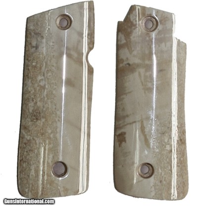 Colt Government Model .380 or Colt Mustang Plus II Fossilized Walrus Ivory Grips