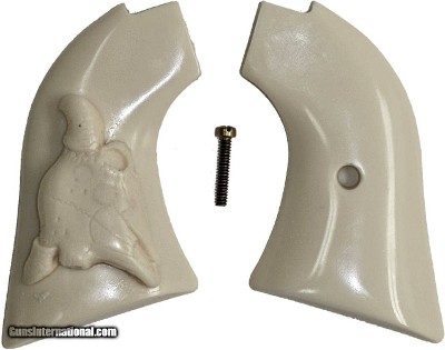 Heritage Rough Rider .22 Revolver Ivory-Like Grips With Bison Skull