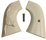 Pietta 1873 SA Revolver Ivory Like Grips, Smooth With Steer