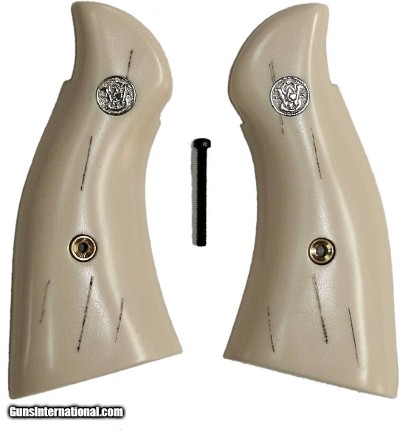 Smith & Wesson K & L Frame "Barked" Grips, Square Butt, Medallions