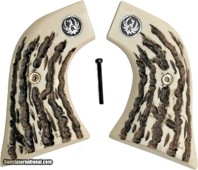 Ruger Wrangler Imitation Jig Bone Grips With Medallions