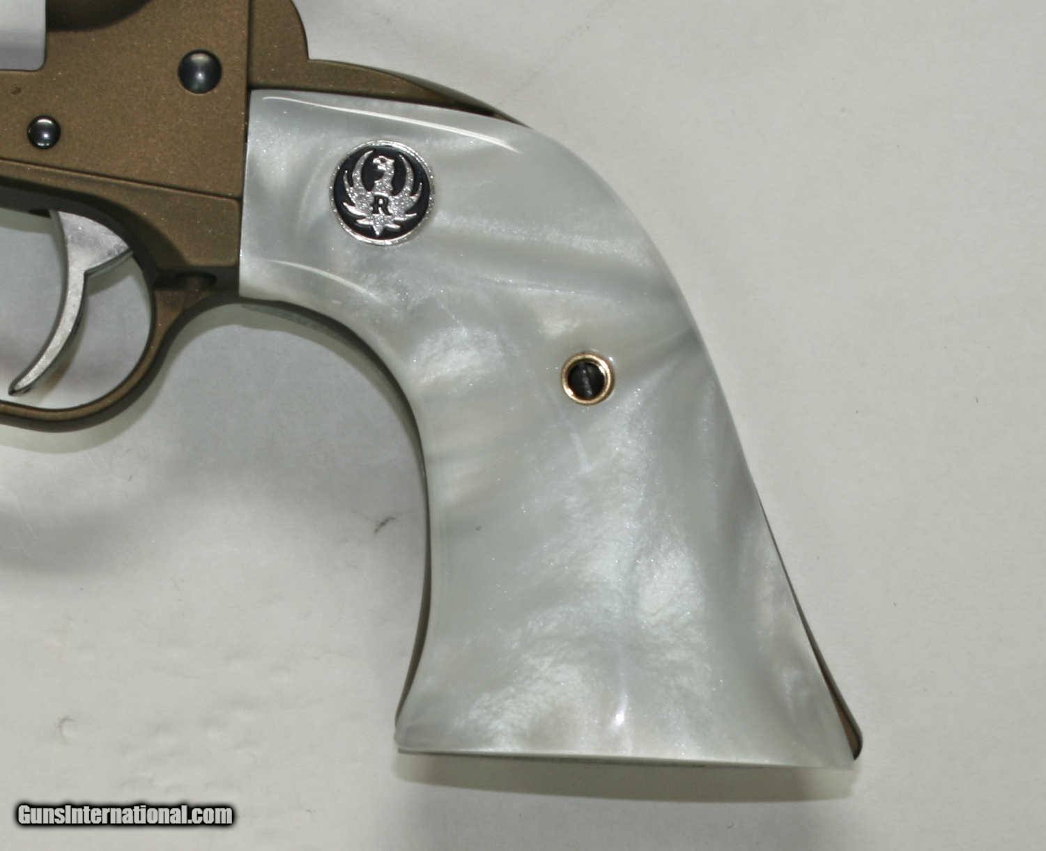 Ruger Wrangler .22 Revolver Pearl Premium Grips With Medallions
