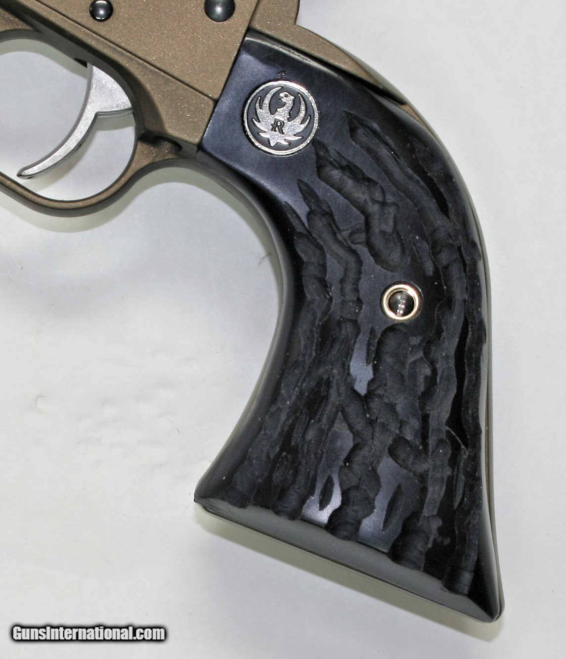 Ruger Wrangler Imitation Buffalo Horn Grips With Medallions for sale