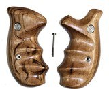 Smith & Wesson K & L Frame Smooth Goncalo Alves Wood Combat Grips, Round Butt