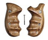 Smith & Wesson K & L Frame Smooth Goncalo Alves Wood Combat Grips, Round Butt - 1 of 3