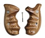 Smith & Wesson K & L Frame Smooth Goncalo Alves Wood Combat Grips, Round Butt - 1 of 3