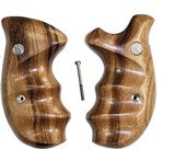 Smith & Wesson K & L Frame Smooth Goncalo Alves Wood Combat Grips, Round Butt - 1 of 3