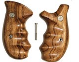 Smith & Wesson N Frame Smooth Goncalo Alves Wood Combat Grips, Round Butt - 1 of 3