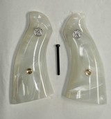 Smith & Wesson K & L Frame Pearl Premium Grips With Medallions, Square Butt - 1 of 1
