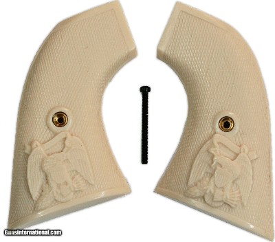 EMF 1873 SA Great Western II Revolver Ivory-Like Grips, Checkered With Eagle