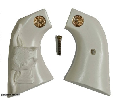 Colt SAA Ivory-Like Grips with Steer & Medallions 1st & 2nd Gen