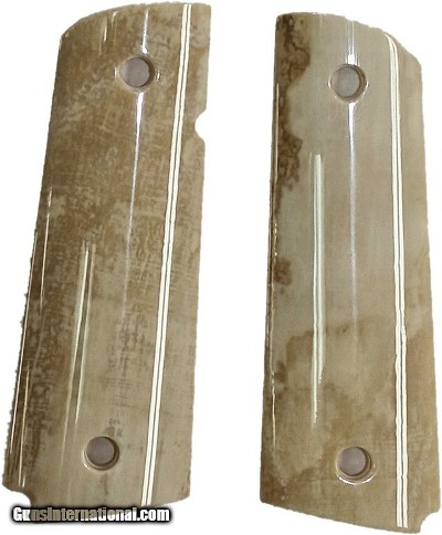 Colt 1911 Real Fossilized Walrus Ivory Grips