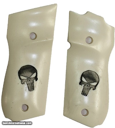 Smith & Wesson Ivory-Like Grips, Models 39 & 52, The Punisher