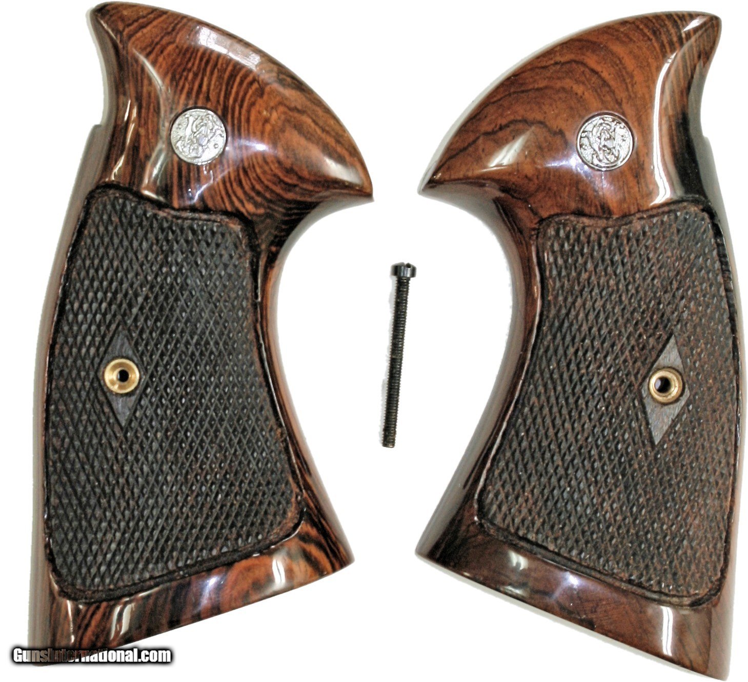 Smith & Wesson K Frame Roper Style Walnut Checkered Grips for sale