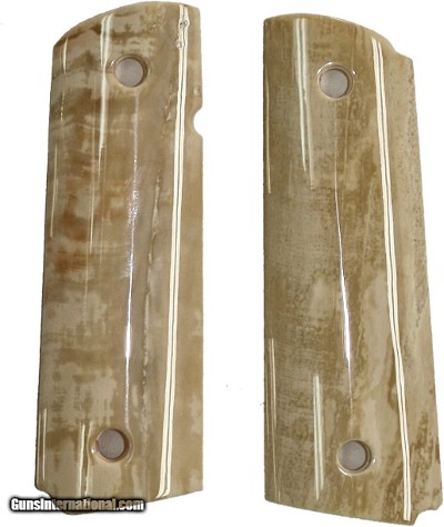 Colt 1911 Real Fossilized Walrus Ivory Grips