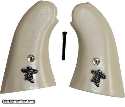 Remington 1858 Uberti Ivory-Like Grips, Skull & Sombrero