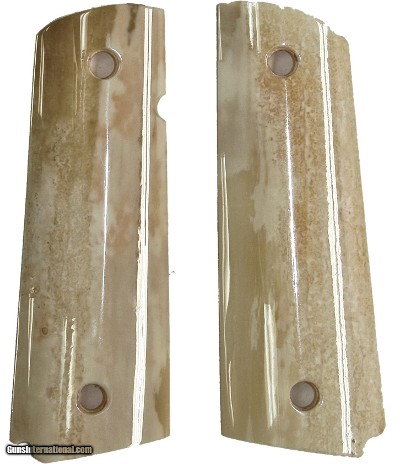 Colt 1911 Real Fossilized Walrus Ivory Grips
