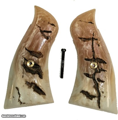 Smith & Wesson K & L Frame Repro Ram Horn Grips, Square Butt