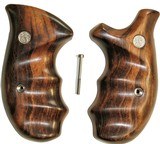 Smith & Wesson N Frame Smooth Goncalo Alves Wood Combat Grips, Round Butt - 1 of 3