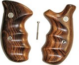 Smith & Wesson N Frame Smooth Goncalo Alves Wood Combat Grips, Round Butt - 1 of 3