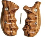 Smith & Wesson N Frame Smooth Goncalo Alves Wood Combat Grips, Round Butt - 1 of 3
