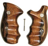 Smith & Wesson N Frame Smooth Goncalo Alves Wood Combat Grips, Round Butt - 1 of 3
