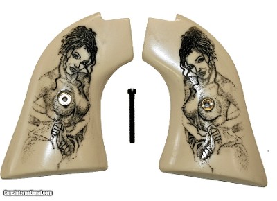 Heritage Rough Rider .22 Revolver Ivory-Like Grips With Naked Lady