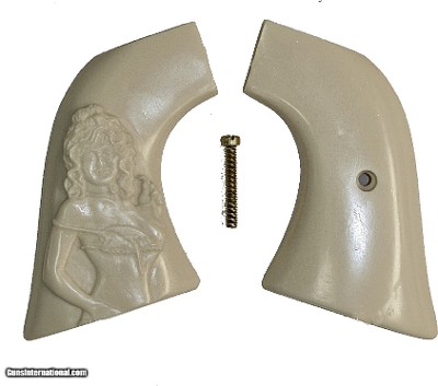 Ruger Wrangler Ivory-Like Grips, Relief Carved Nude
