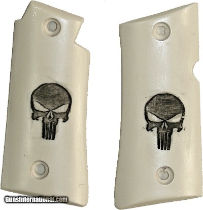 Colt Mustang & Colt Pocketlite Ivory-Like Grips, The Punisher