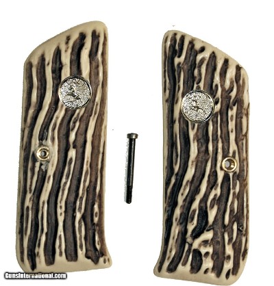 Colt Woodsman, 1st Series, Imitation Jigged Bone Grips With Medallions