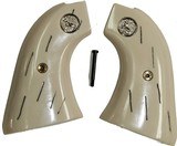 Colt Scout & Frontier Ivory Like "Barked" Grips With Medallions