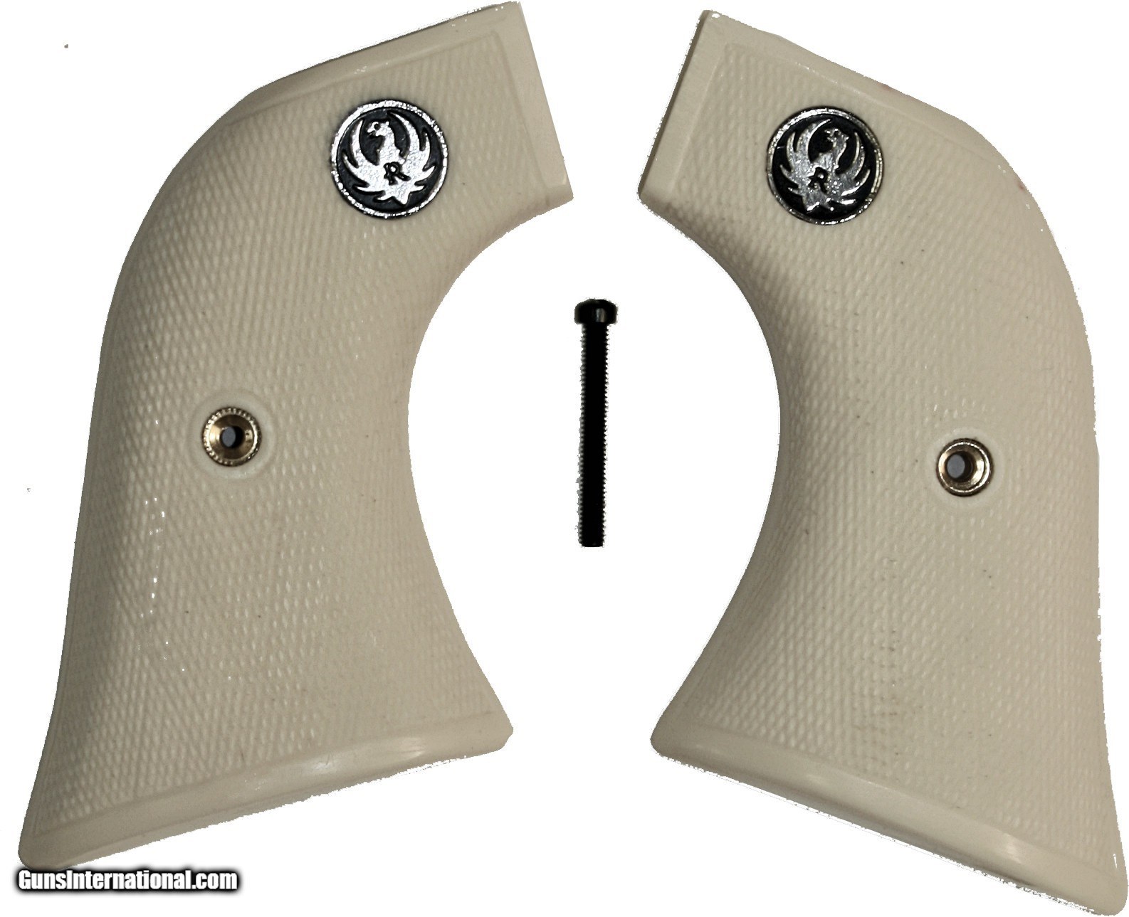Ruger Wrangler Ivory-Like Grips, Checkered With Medallions for sale