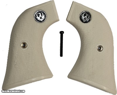 Ruger Wrangler Ivory-Like Grips, Checkered With Medallions