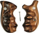 Smith & Wesson N Frame Smooth Goncalo Alves Wood Combat Grips, Round Butt - 1 of 4