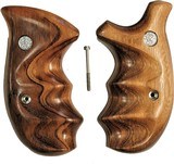 Smith & Wesson N Frame Smooth Goncalo Alves Wood Combat Grips, Round Butt - 1 of 4