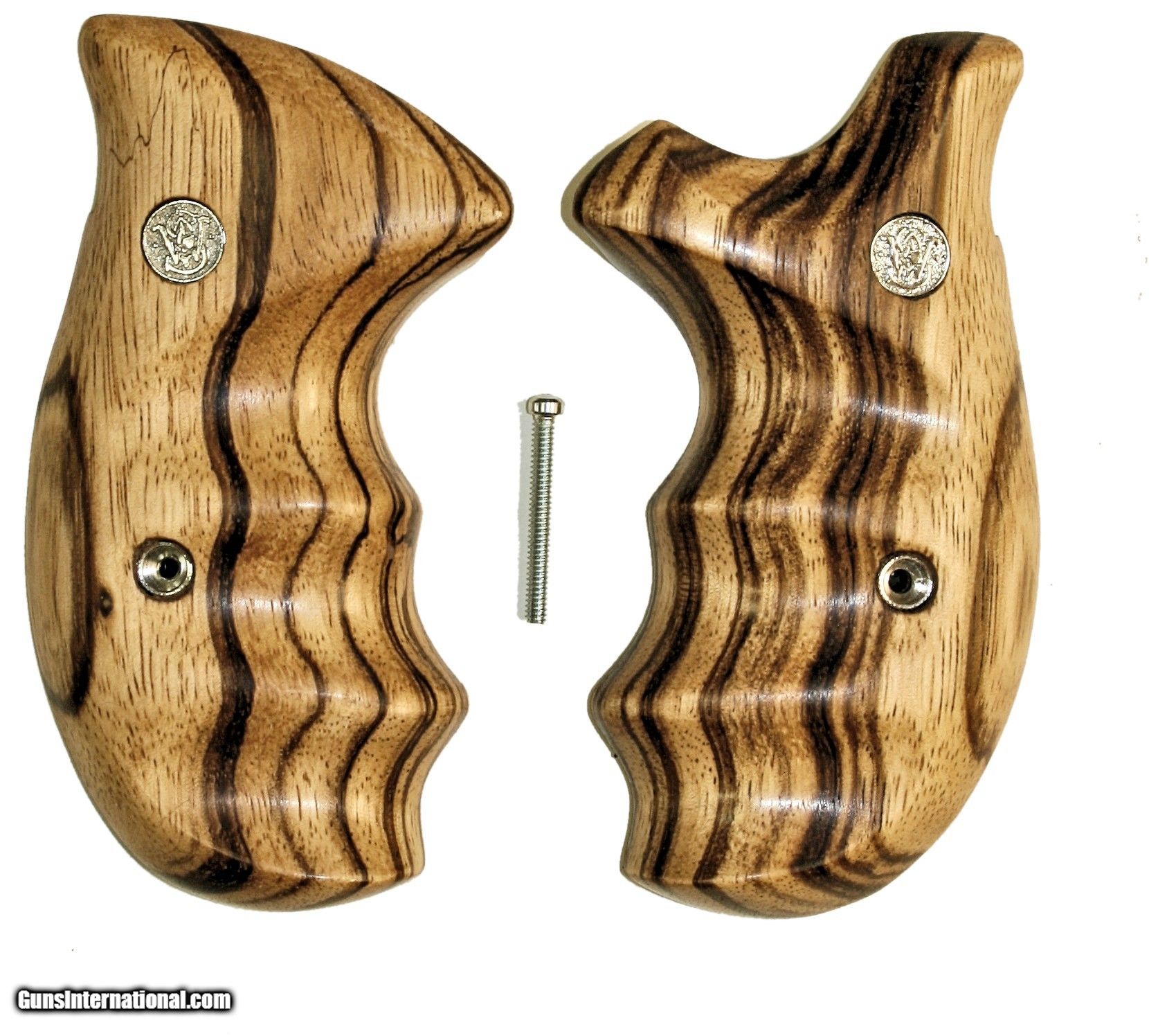 Smith & Wesson K & L Frame Smooth Zebra Wood Combat Grips for sale