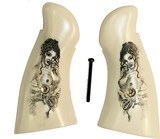 Smith & Wesson N Frame Ivory-Like Grips With Naked Lady - 1 of 1