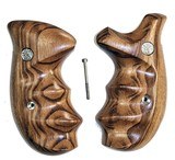 Smith & Wesson K & L Frame Smooth Goncalo Alves Wood Combat Grips, Round Butt - 1 of 3