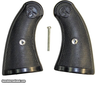 Colt Police Positive Special Checkered Grips, Black