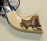 Pietta 1873 SA Ivory-Like Grips, Antiqued Relief Carved Texas Ranger - 5 of 5