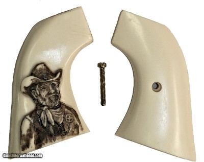 EMF1873 SA Great Western II Revolver Ivory-Like Grips With Texas Ranger