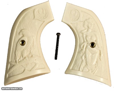 Ruger New Vaquero/Ruger 50th Anniv. Blackhawk .357 Grips Eagle & Semi Nude