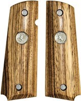 Colt 1911 Grips, Zebrawood, Smooth, Oil Finish With Medallions - 1 of 1