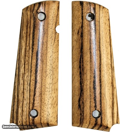 Ruger SR1911 Zebra Wood Grips, Smooth, Oil Finish