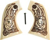 Taurus Gaucho S.A. Ivory-Like Grips With Antiqued Relief Carved Rose - 1 of 1