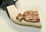 Ruger Vaquero XR3-Red Ivory-Like Grips, Antiqued Relief Carved Vaquero Cowboy - 2 of 5