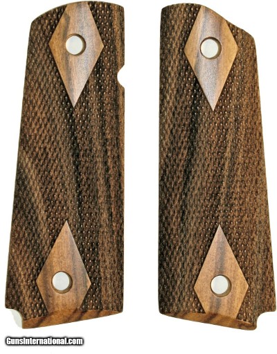 Colt 1911 Claro Walnut Grips, Double Diamond Checkered