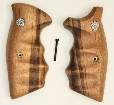Smith & Wesson K & L Frame Goncalo Alves Wood Combat Grips, Square Butt