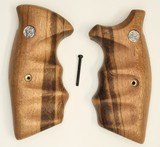 Smith & Wesson K & L Frame Goncalo Alves Wood Combat Grips, Square Butt - 1 of 5